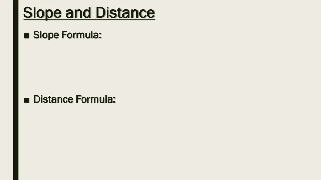 slope and distance slope and distance