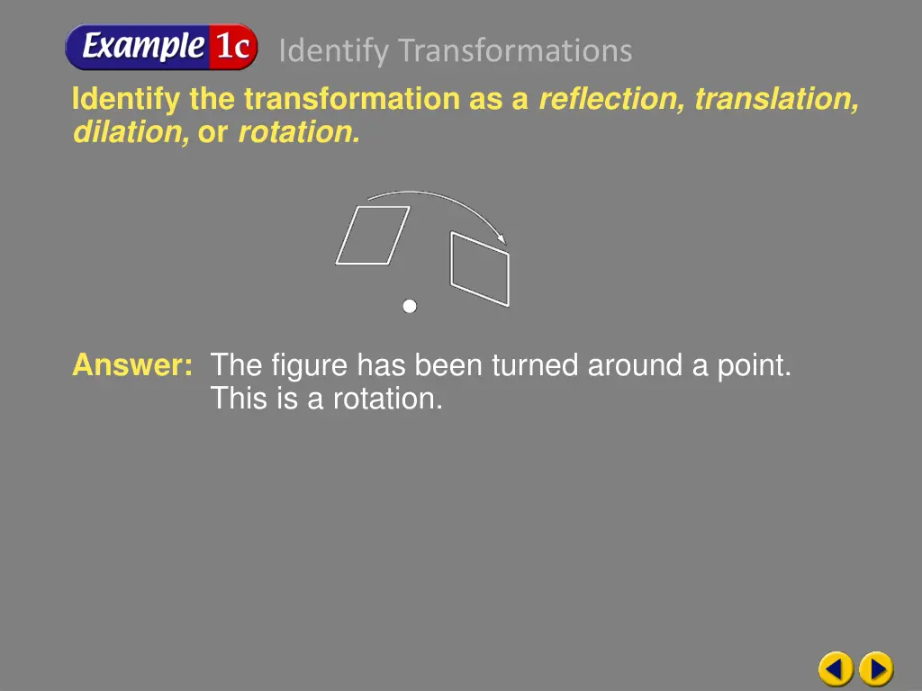 identify transformations 2