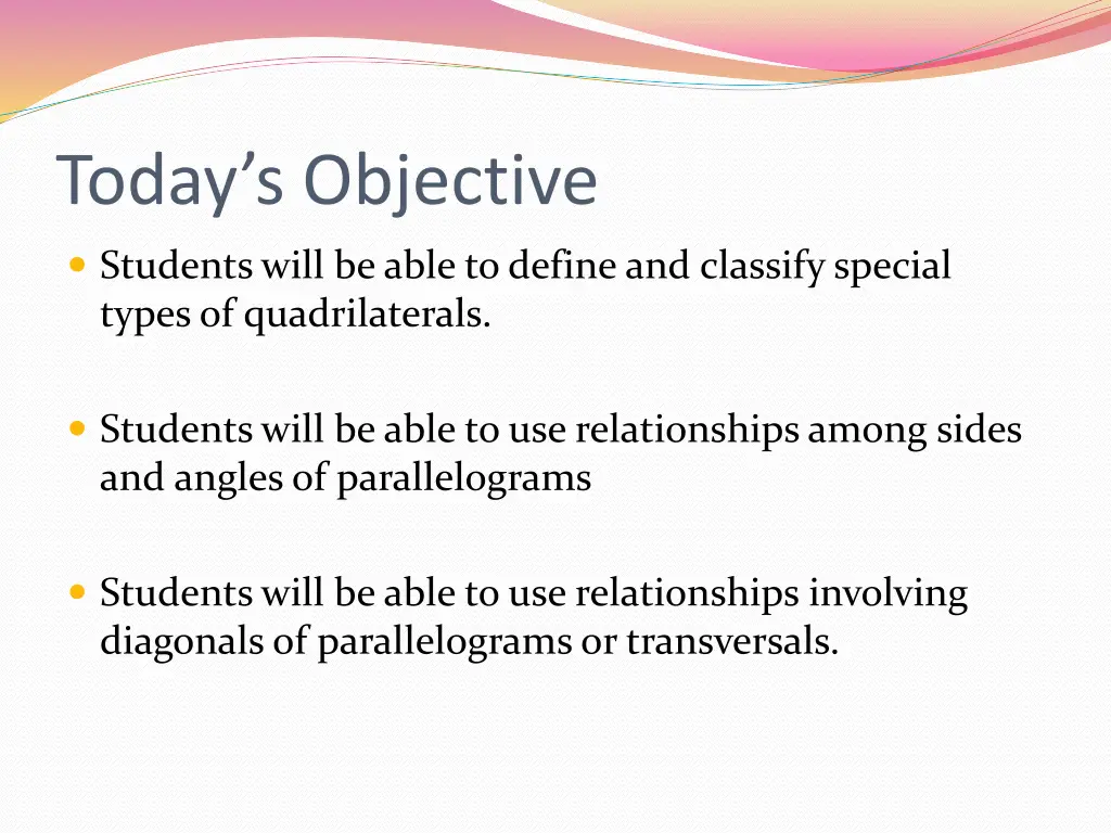 today s objective