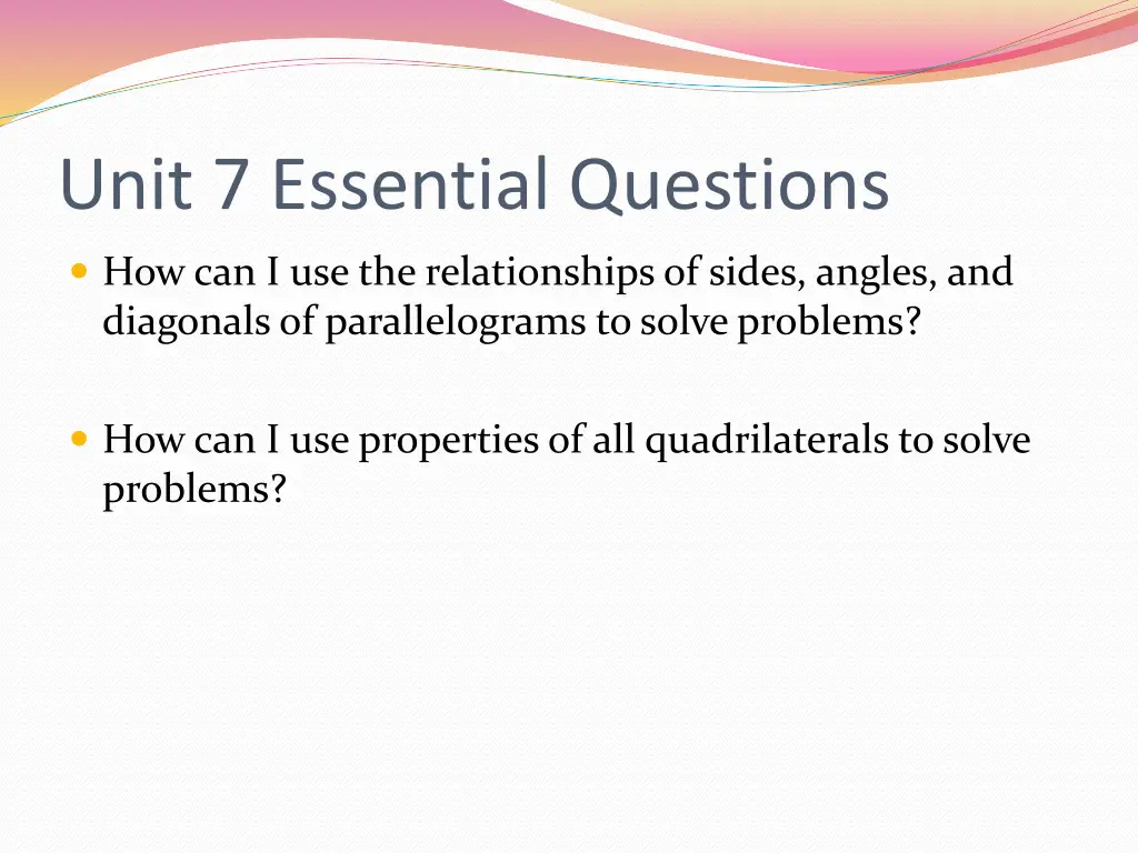 unit 7 essential questions