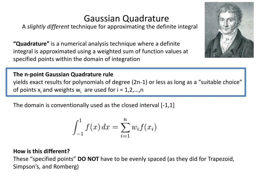 gaussian quadrature