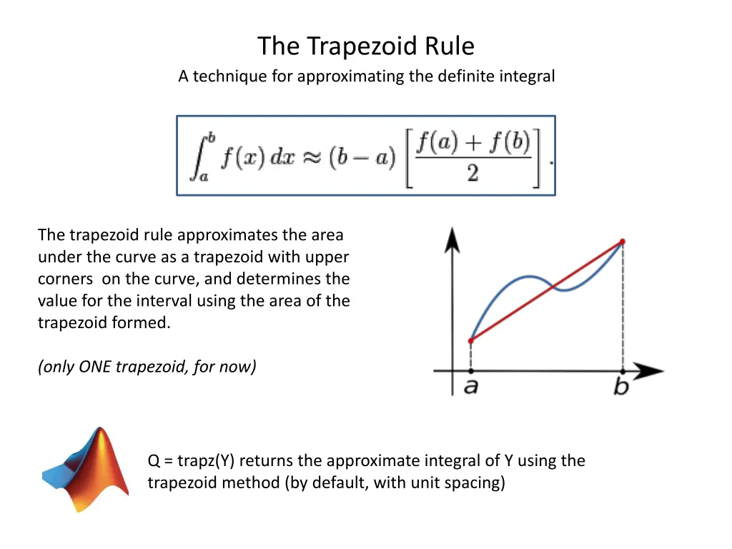 the trapezoid rule a technique for approximating