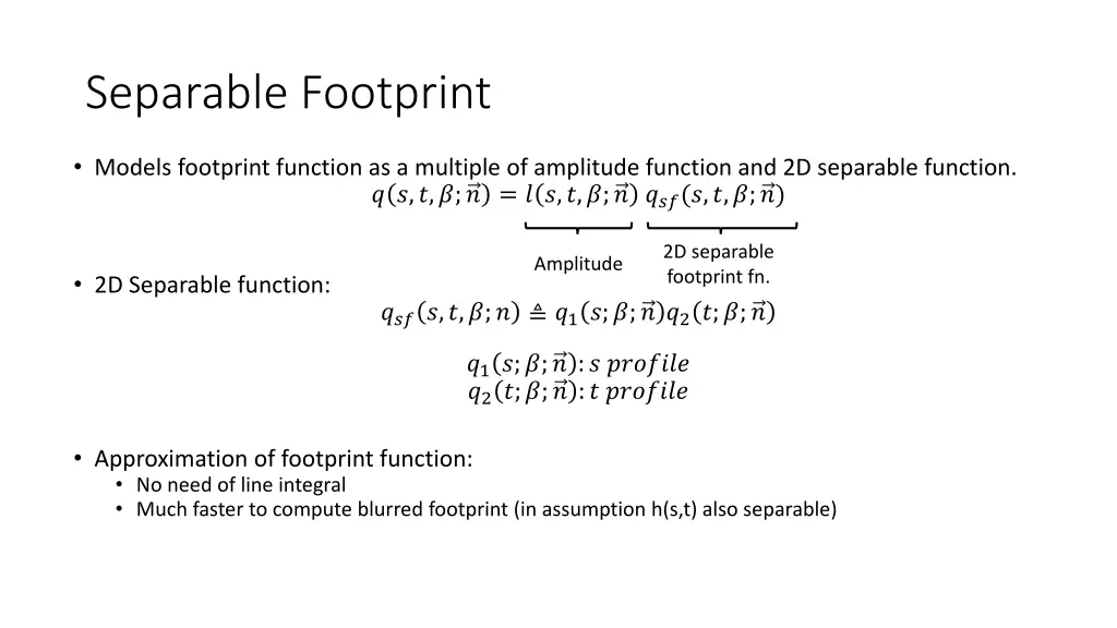 separable footprint