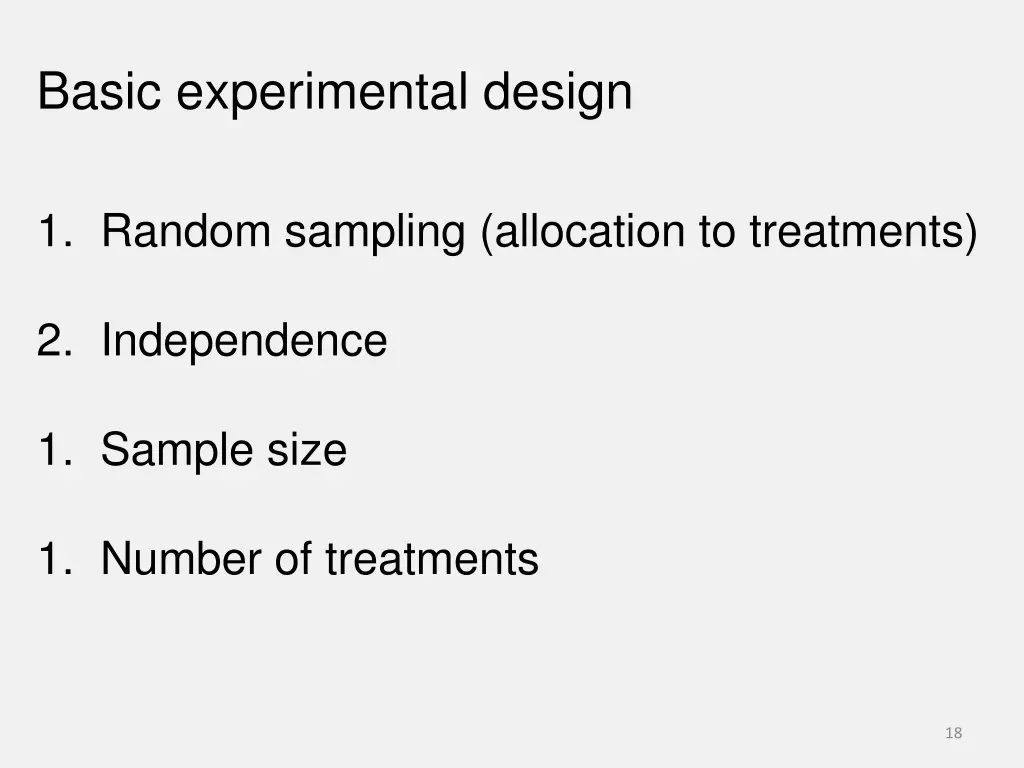 basic experimental design