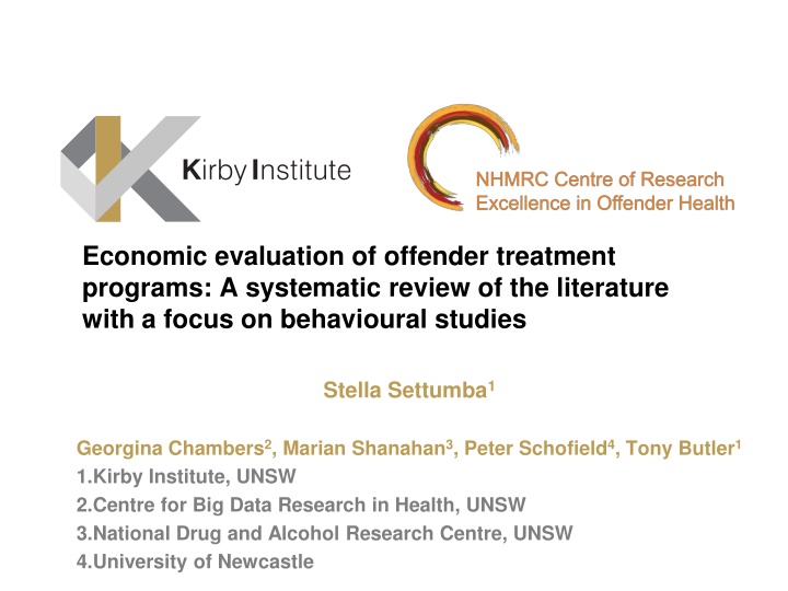 economic evaluation of offender treatment