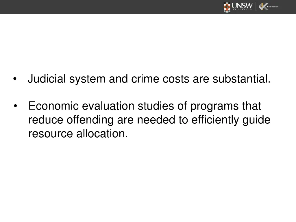 judicial system and crime costs are substantial