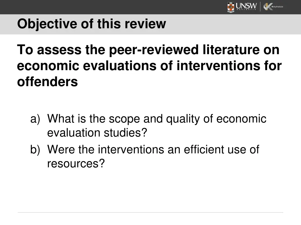 objective of this review