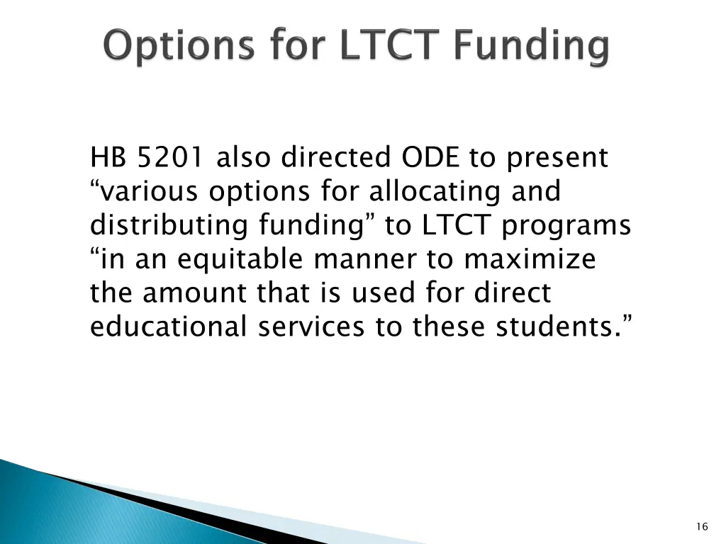 hb 5201 also directed ode to present various