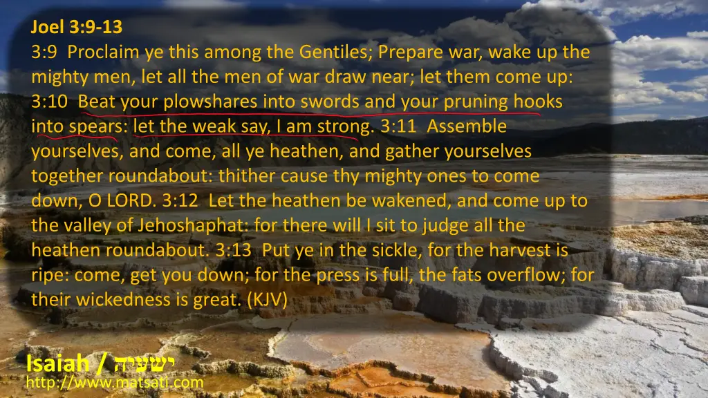 joel 3 9 13 3 9 proclaim ye this among