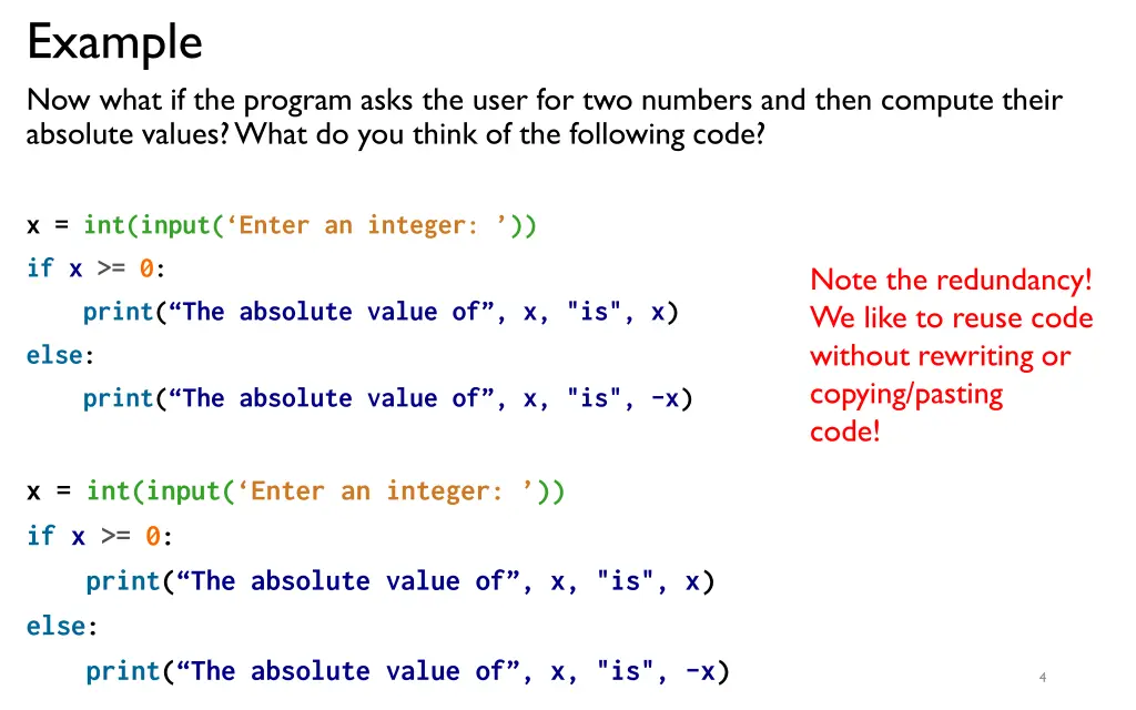 example now what if the program asks the user