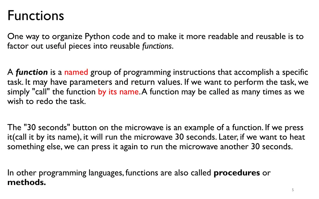 functions