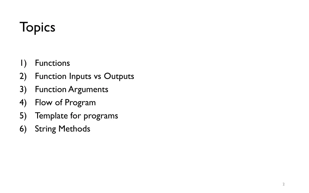 topics
