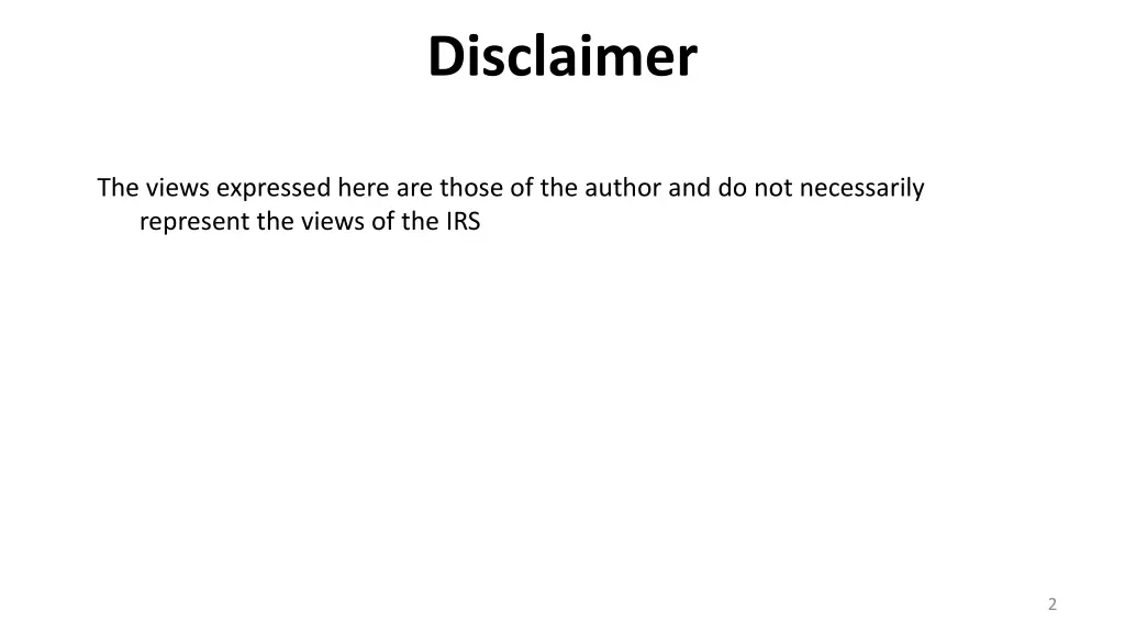 disclaimer
