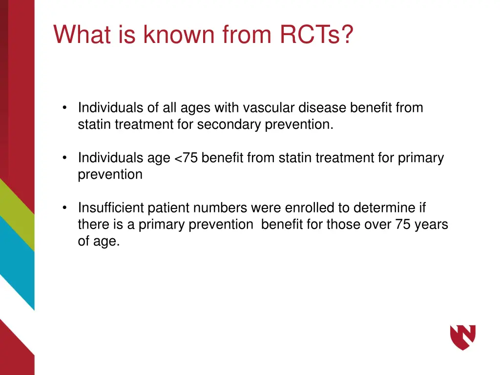 what is known from rcts