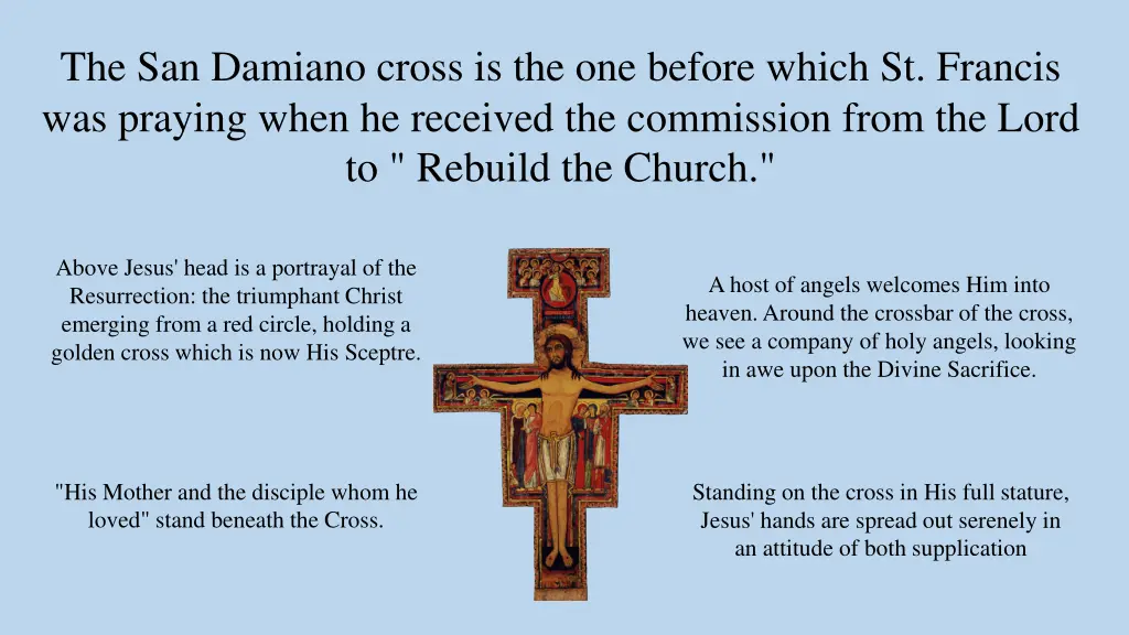 the san damiano cross is the one before which