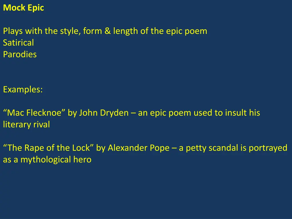 mock epic
