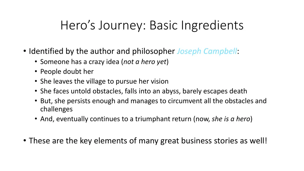 hero s journey basic ingredients
