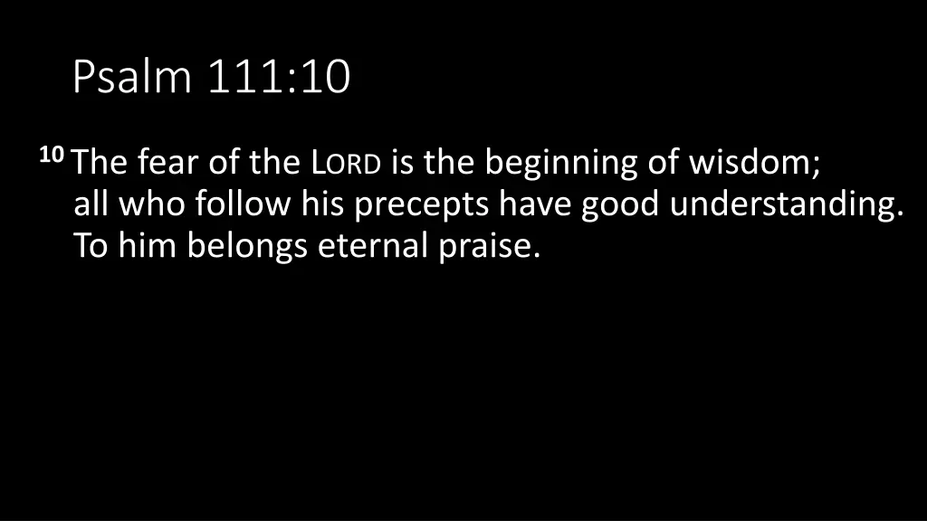 psalm 111 10