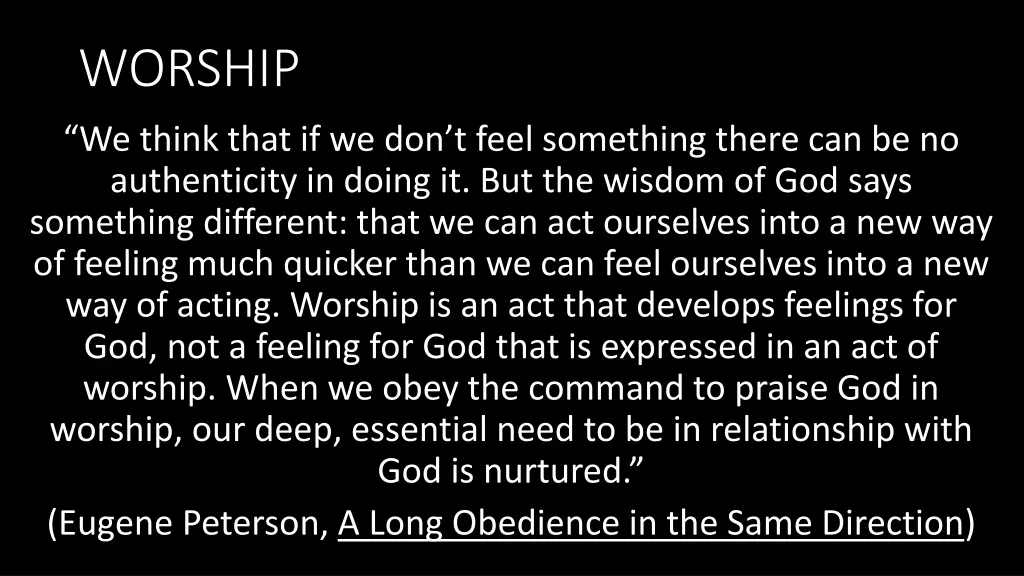 worship