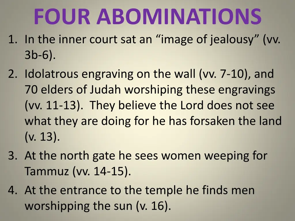 four abominations 1 in the inner court