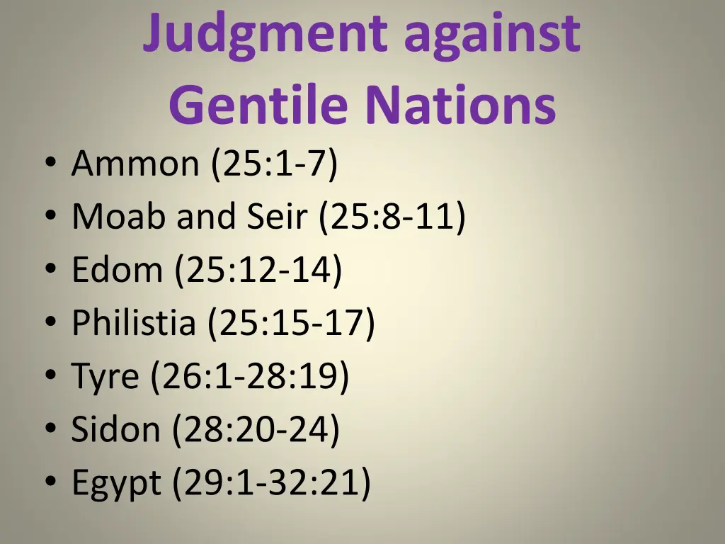 judgment against gentile nations ammon
