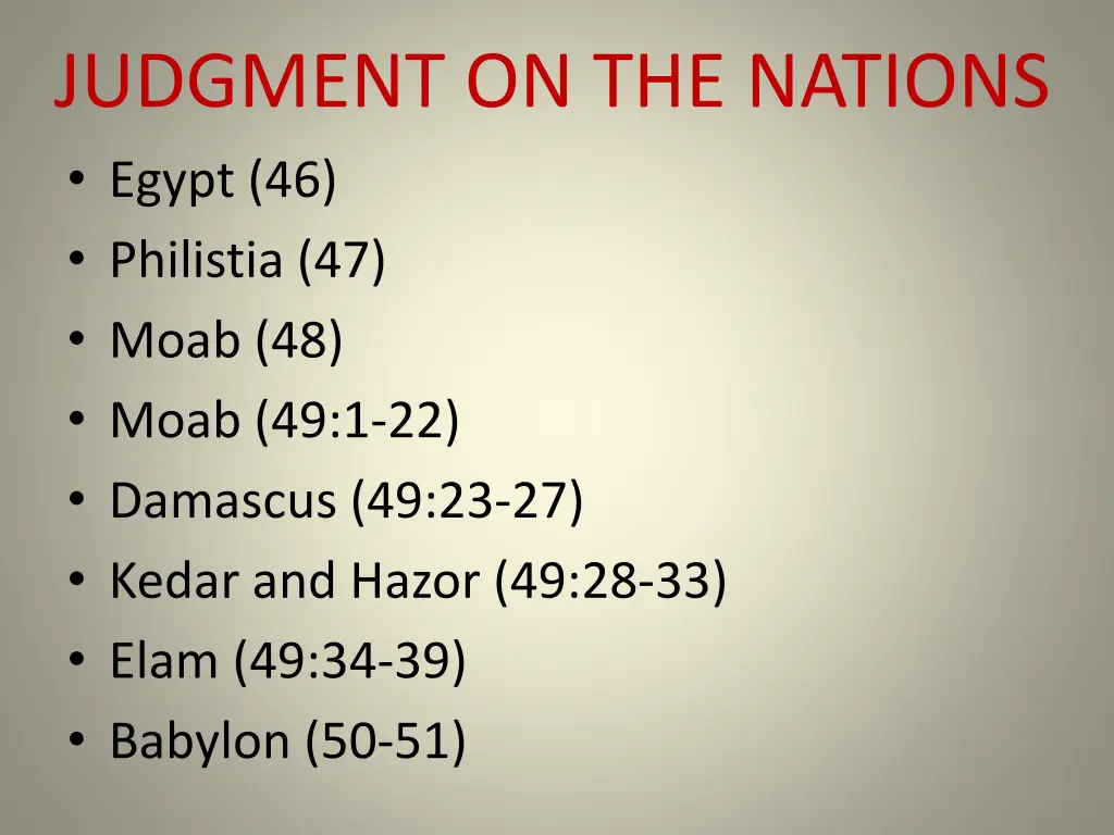 judgment on the nations egypt 46 philistia