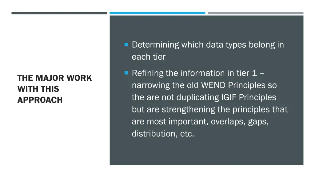determining which data types belong in each tier