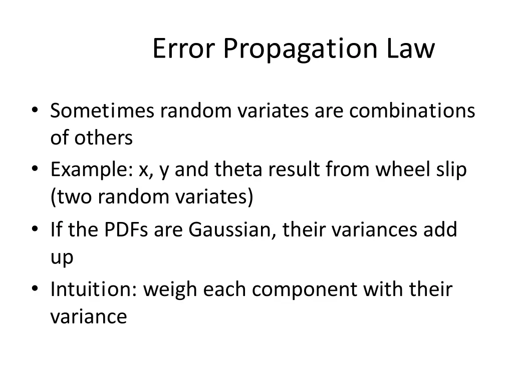 error propagation law