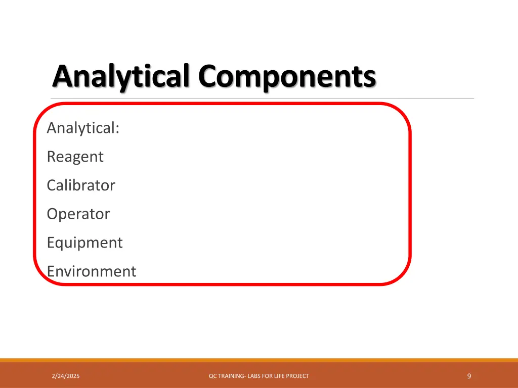 analytical components