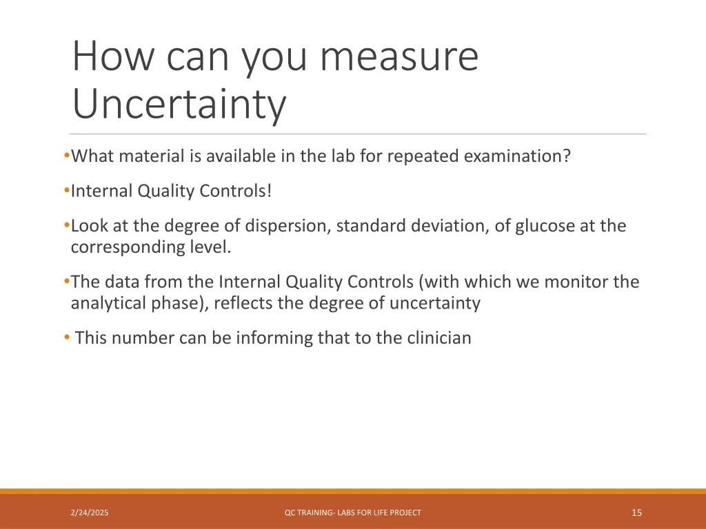 how can you measure uncertainty 1