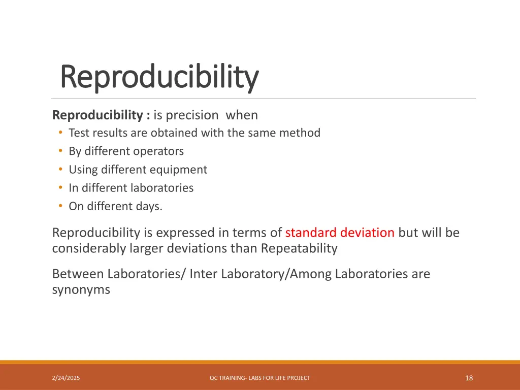 reproducibility reproducibility
