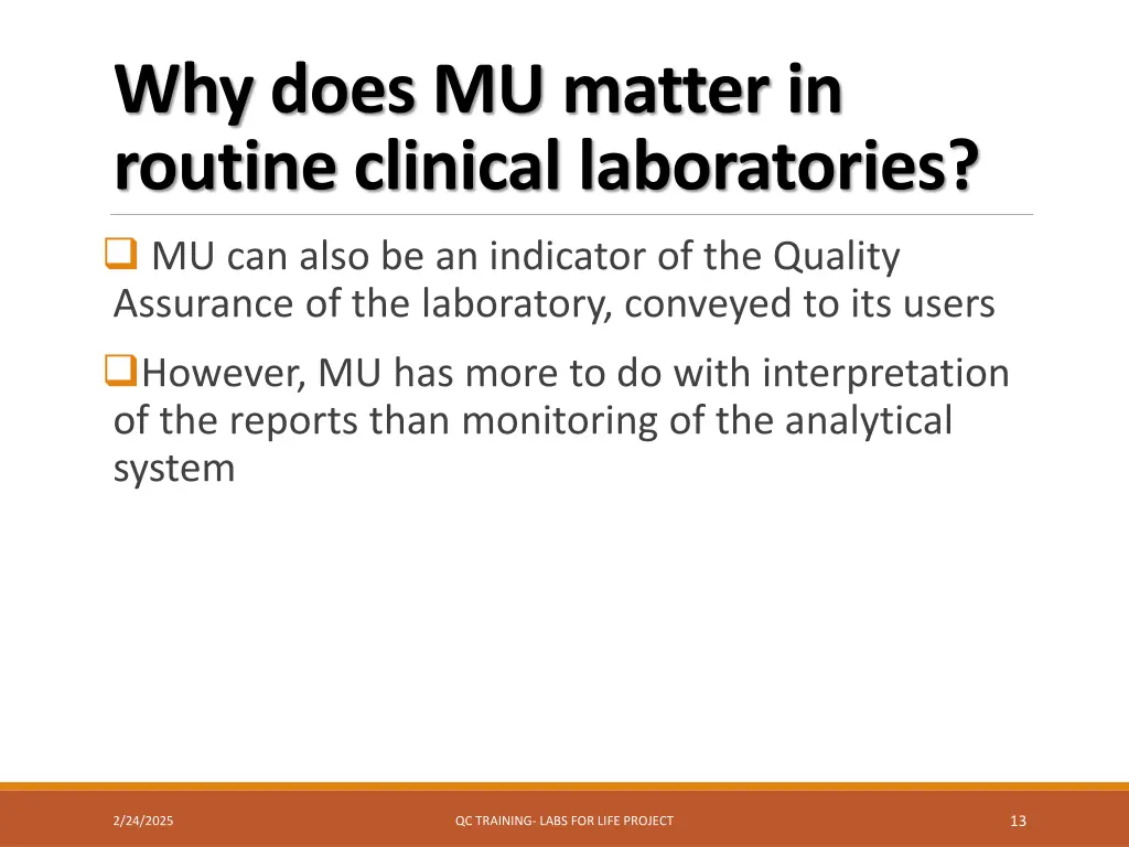 why does mu matter in routine clinical 2