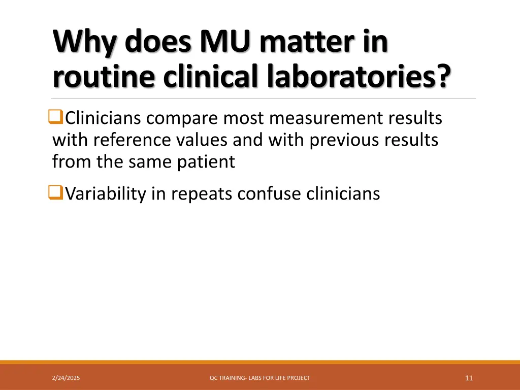 why does mu matter in routine clinical