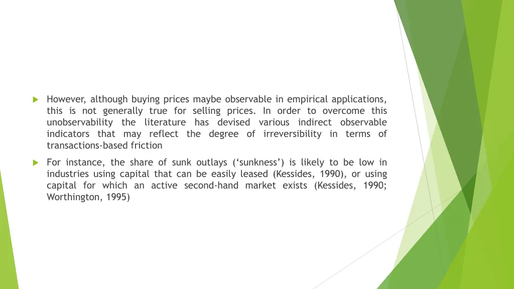 however although buying prices maybe observable
