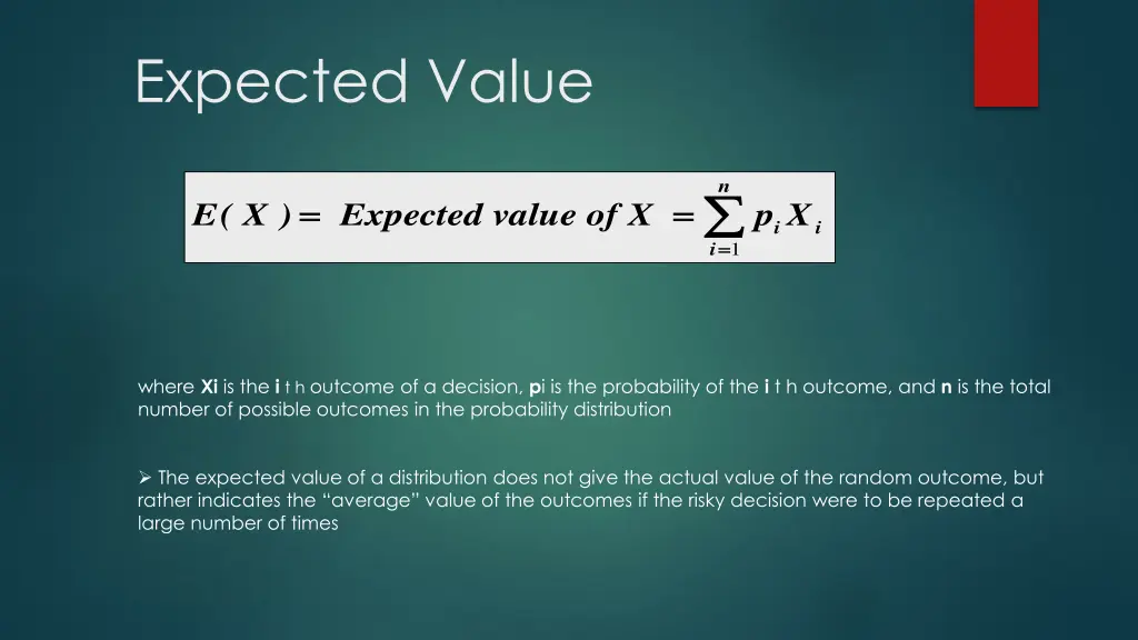 expected value