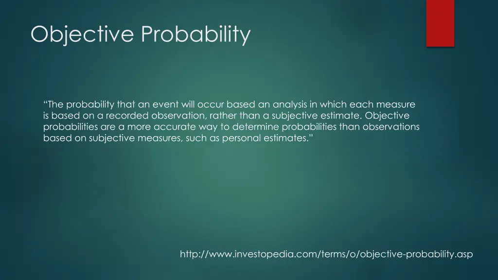 objective probability
