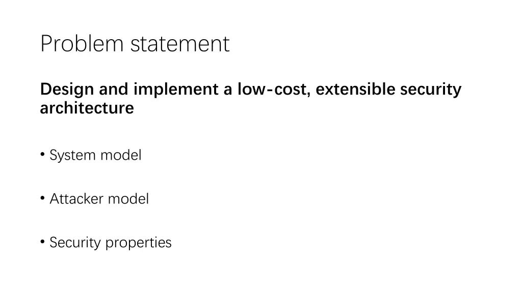 problem statement
