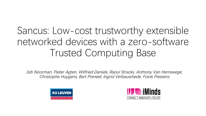 sancus low cost trustworthy extensible networked
