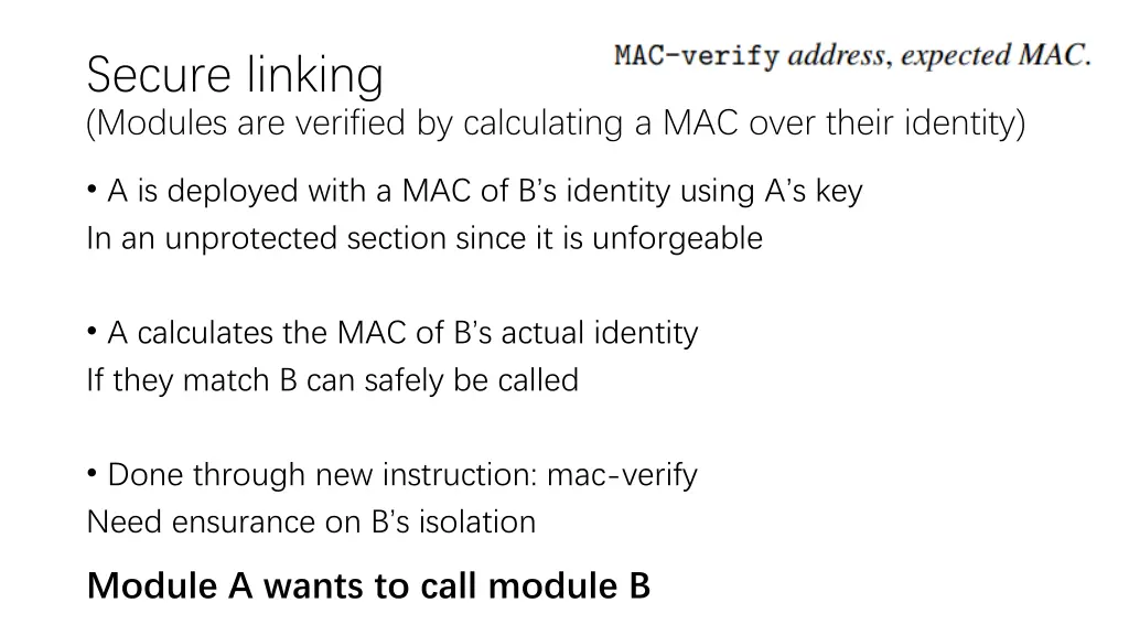 secure linking modules are verified