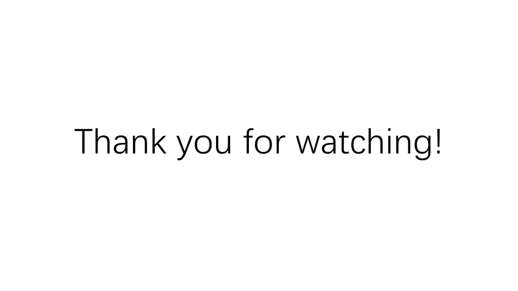 thank you for watching