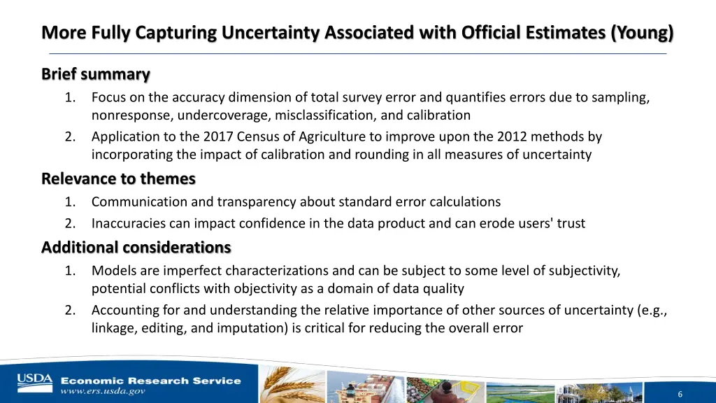 more fully capturing uncertainty associated with