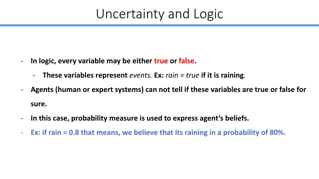 uncertainty and logic