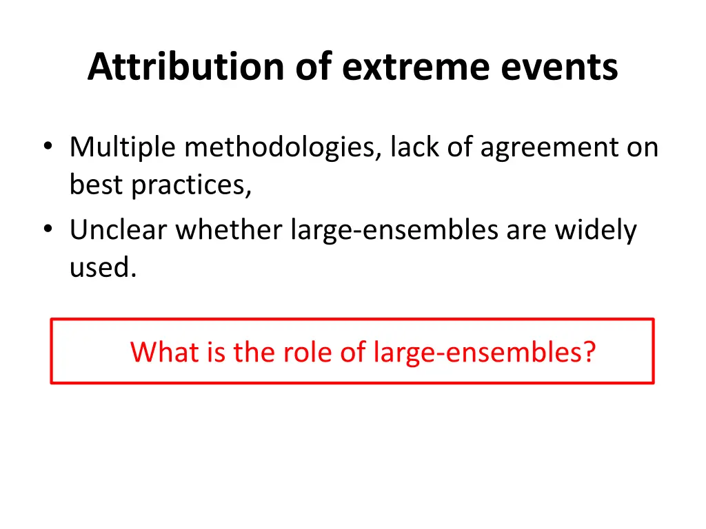 attribution of extreme events