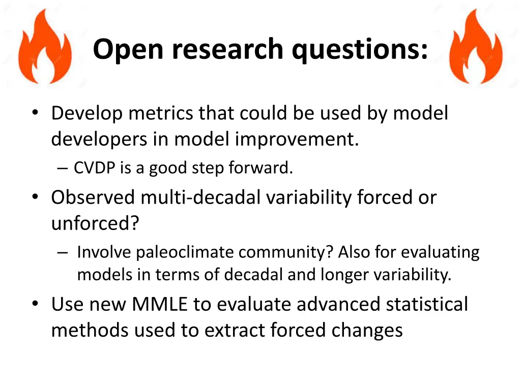 open research questions