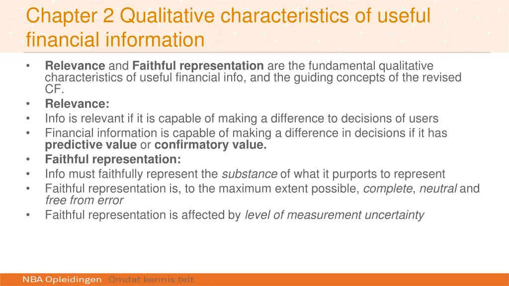chapter 2 qualitative characteristics of useful