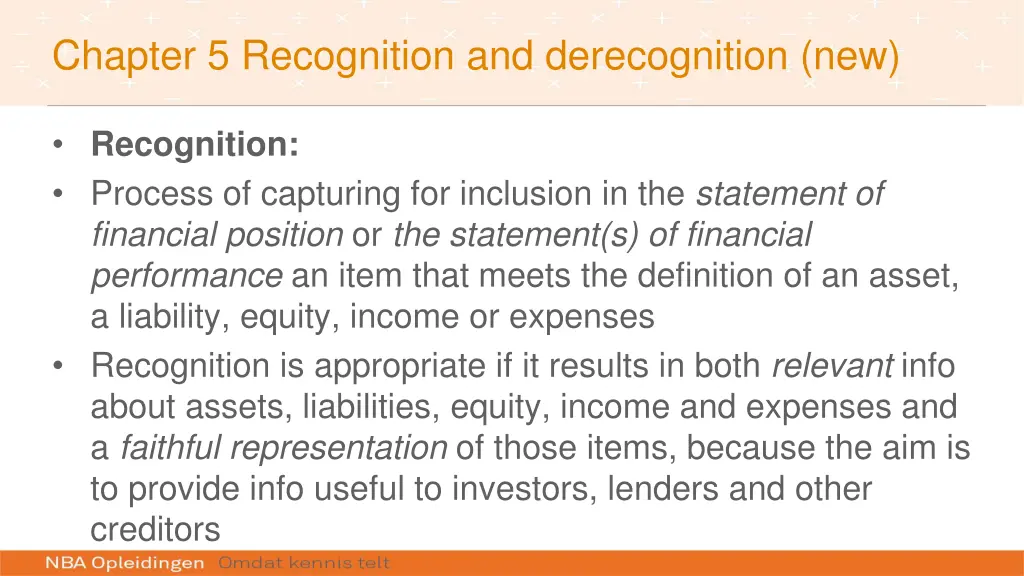 chapter 5 recognition and derecognition new