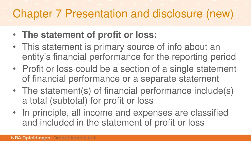 chapter 7 presentation and disclosure new