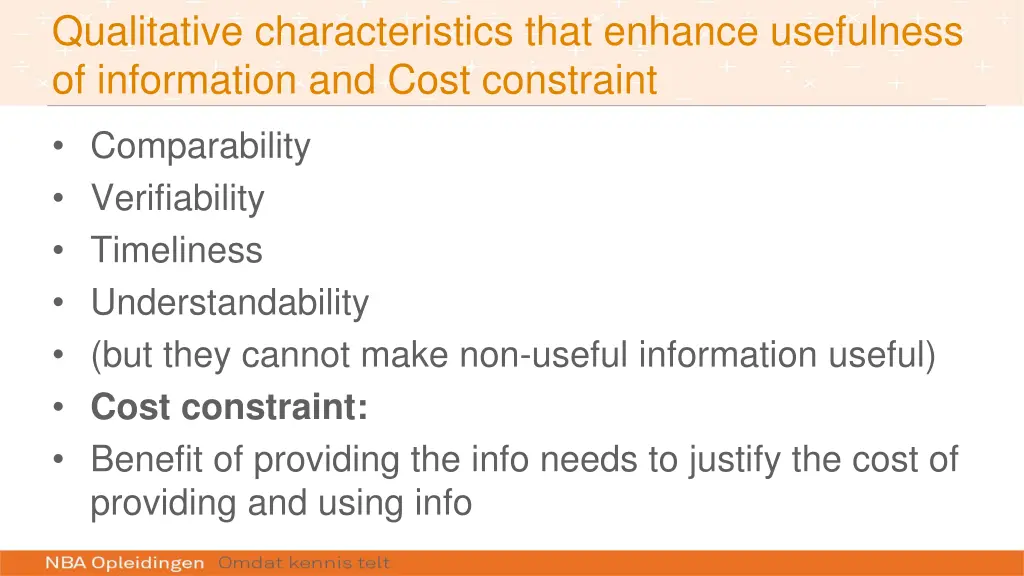 qualitative characteristics that enhance