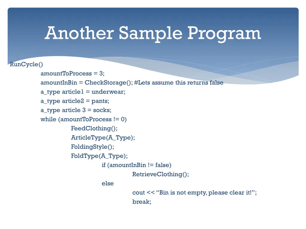 another sample program