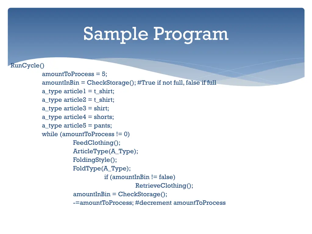sample program